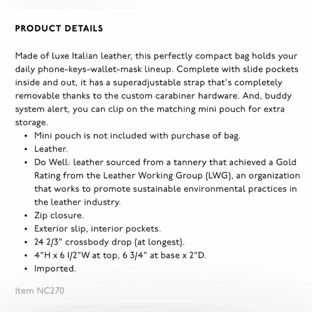 Madewell the least carabiner Mini Crossbody bag - Picture 6 of 6